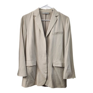 VINCE Blazer 2 Tan Office Classic Business Career Preppy Work Quiet Luxury
